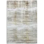 Gold & Grey Textured Rug