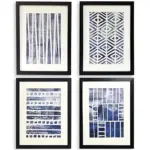 Geometric Framed Wall Art Set of 4