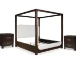 BRECKINGTON BEDROOM SET (BED + 2 NIGHTSTANDS + CHEST OF DRAWERS + MIRRORED DRESSER)