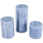 A52000489 PILLAR CANDLE 3PC SET (ASH)