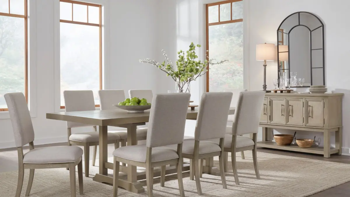 VALLARDIA EXTENDABLE DINING SET WITH 8 CHAIRS AND A SERVER - Image 6