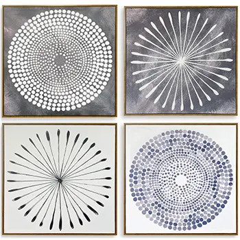 A58000327 WALL ART SET 4PC SET (ASH)