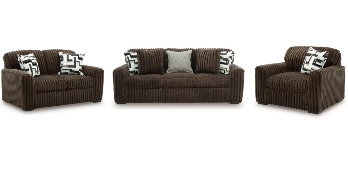 MIDNIGHT MADNESS SOFA SET (BROWN) - Image 1