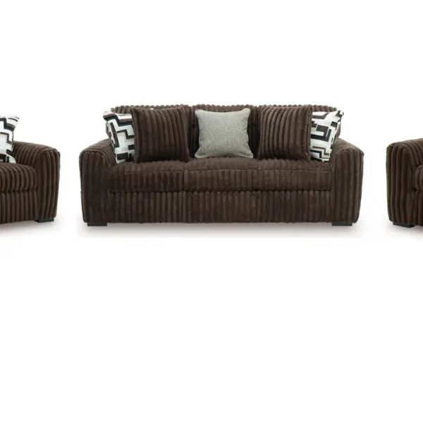 MIDNIGHT MADNESS SOFA SET (BROWN)