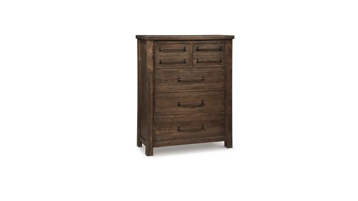 STAMORE  BEDROOM SUITE (BED + 2 NIGHTSTANDS + MIRRORED DRESSER + CHEST OF DRAWERS) - Image 3