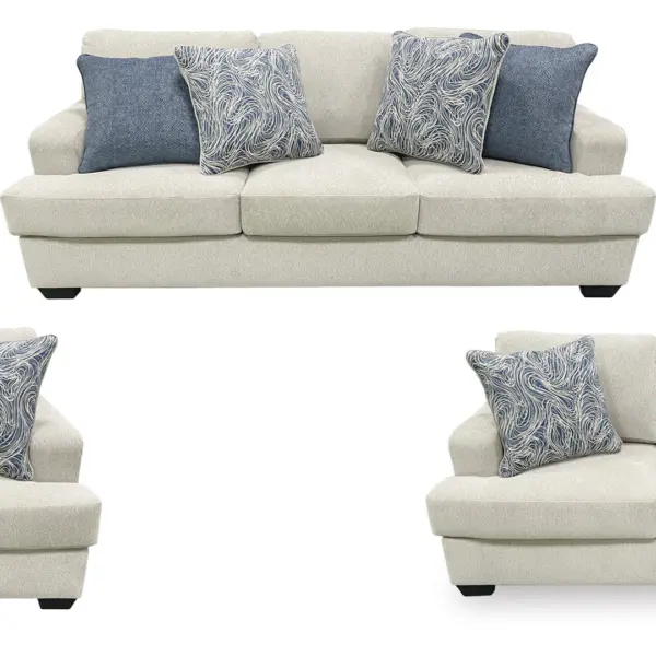 SCOTTSVEAL SOFA SET WITH OTTOMAN