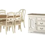 REALYN DINING SET WITH 6 CHAIRS AND  A SERVER