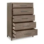 B983-46 FIVE DRAWER CHEST CHRESTNER (ASH)