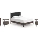 CADMORI BEDROOM SET (BED + 2 NIGHTSTANDS + MIRRORED DRESSER + CHEST OF DRAWERS)