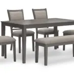 WRENNING DINING SET WITH 4 CHAIRS AND A BENCH