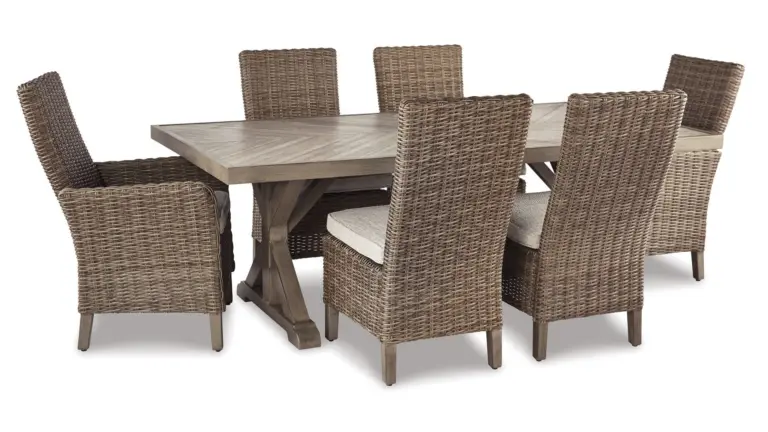 BEACHCROFT OUTDOOR DINING SET WITH UMBRELLA OPTION