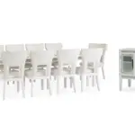 CHALANNA EXTENDABLE DINING SET WITH 10 CHAIRS