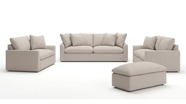 WHITEHAVEN 6 SEATER SOFA SET WITH OTTOMAN