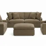 WHITEHAVEN 6 SEATER SOFA SET WITH OTTOMAN - BROWN