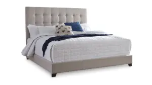 B130-582 KING UPHOLSTERED BED DOLANTE (ASH)