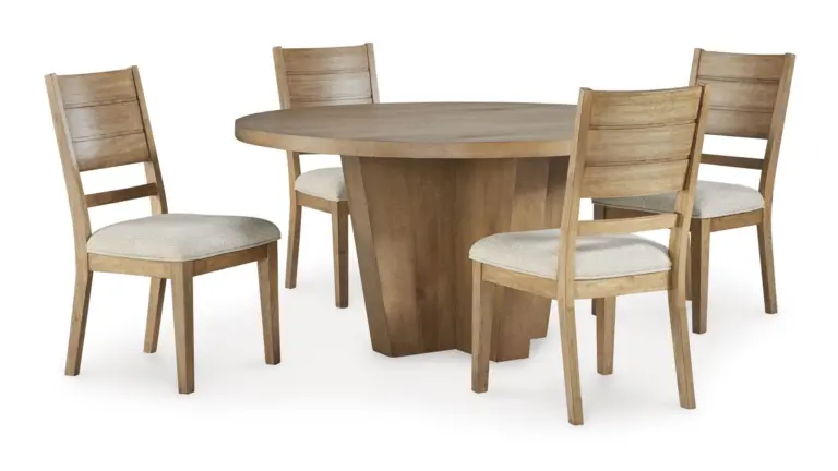 KRISTILAND ROUND DINING SET WITH 4 CHAIRS