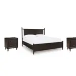DANTENTON BEDROOM SET (BED + 2 NIGHSTANDS + CHEST OF DRAWERS + MIRRORED DRESSER)