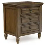 B787-93 THREE DRAWER NIGHT STAND STURLAYNE (ASH)