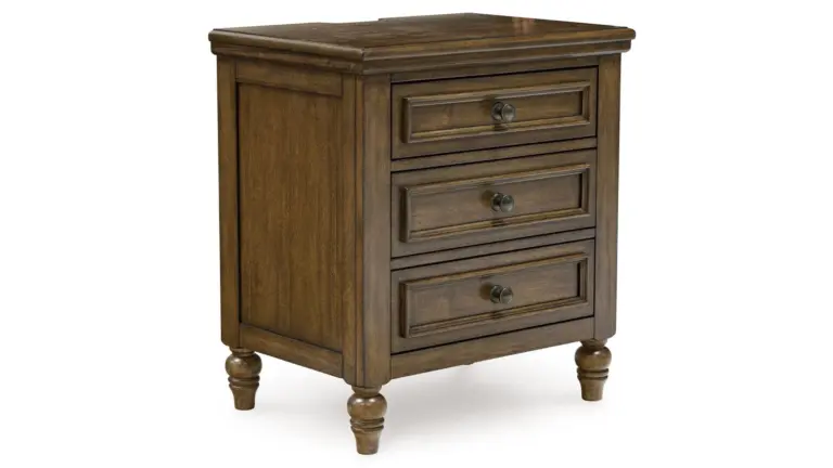 B787-93 THREE DRAWER NIGHT STAND STURLAYNE (ASH)