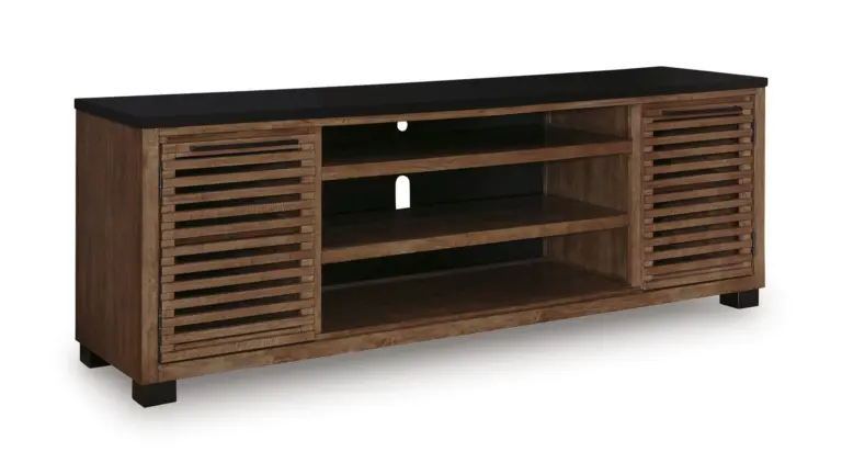 W737-78 XL TV STAND W/FIREPLACE OPTION KALLARI (ASH)