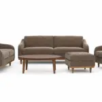 JANESSON 6 SEATER SOFA SET WITH OTTOMAN