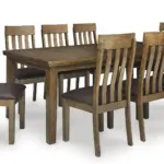 BROXTYN EXTENDABLE DINING SET WITH 8 CHAIRS