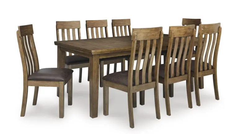BROXTYN EXTENDABLE DINING SET WITH 8 CHAIRS